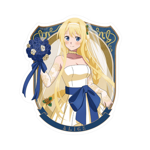 『ソードアート・オンライン』描き下ろし アリス 屋外対応ステッカー ウェディングドレスVer.